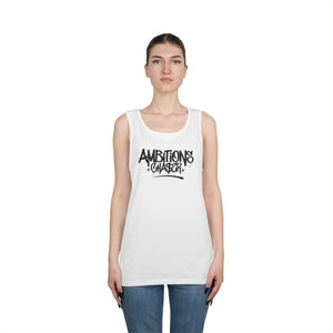 Ambitious Chaser Unisex Heavy Cotton Tank Top - Perfect for Summer, Gym Wear, Motivational Gift, Casual Wear, Celebrations