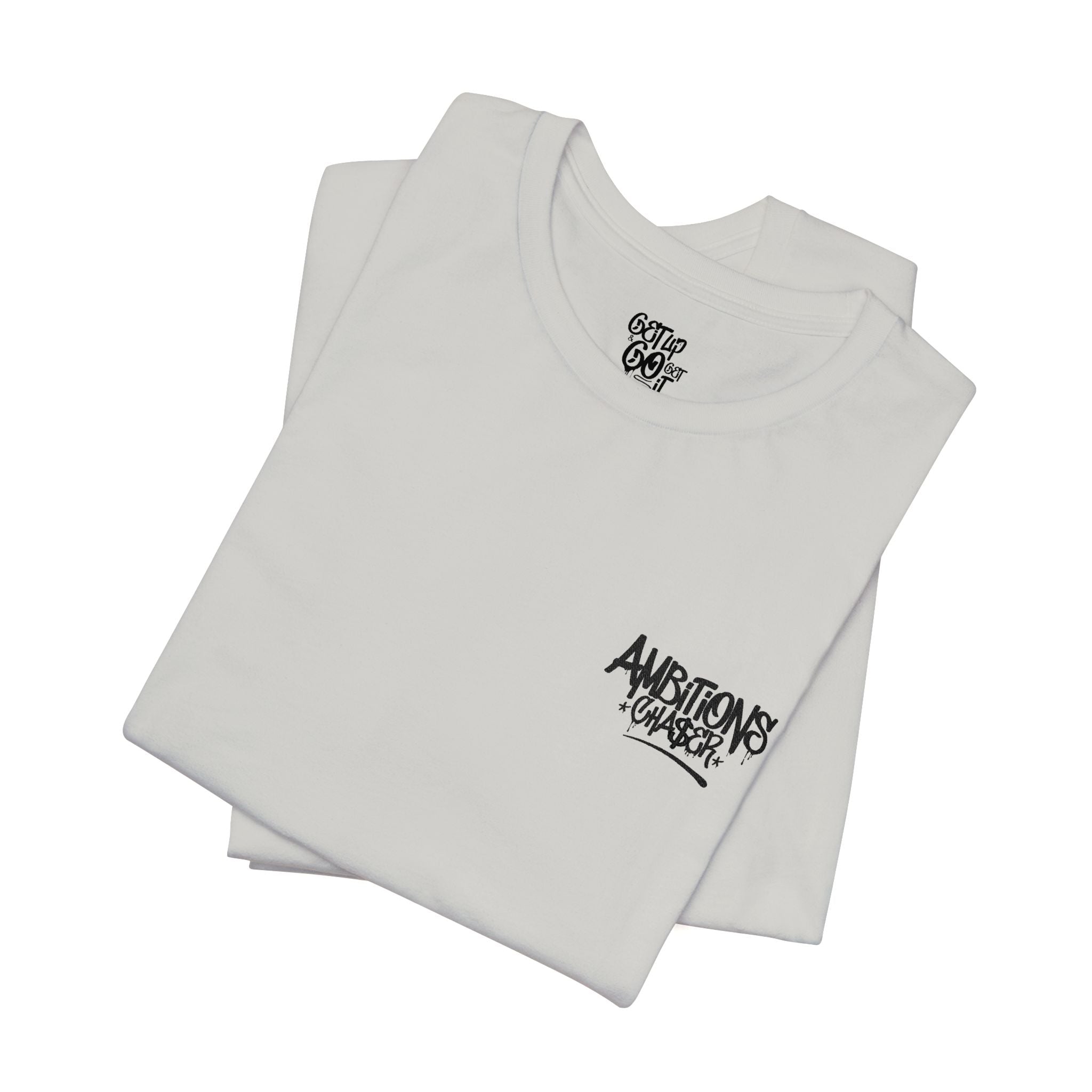 Embroidered Short Sleeve Tee - CHA$ER Logo - Get Up & Go Get It