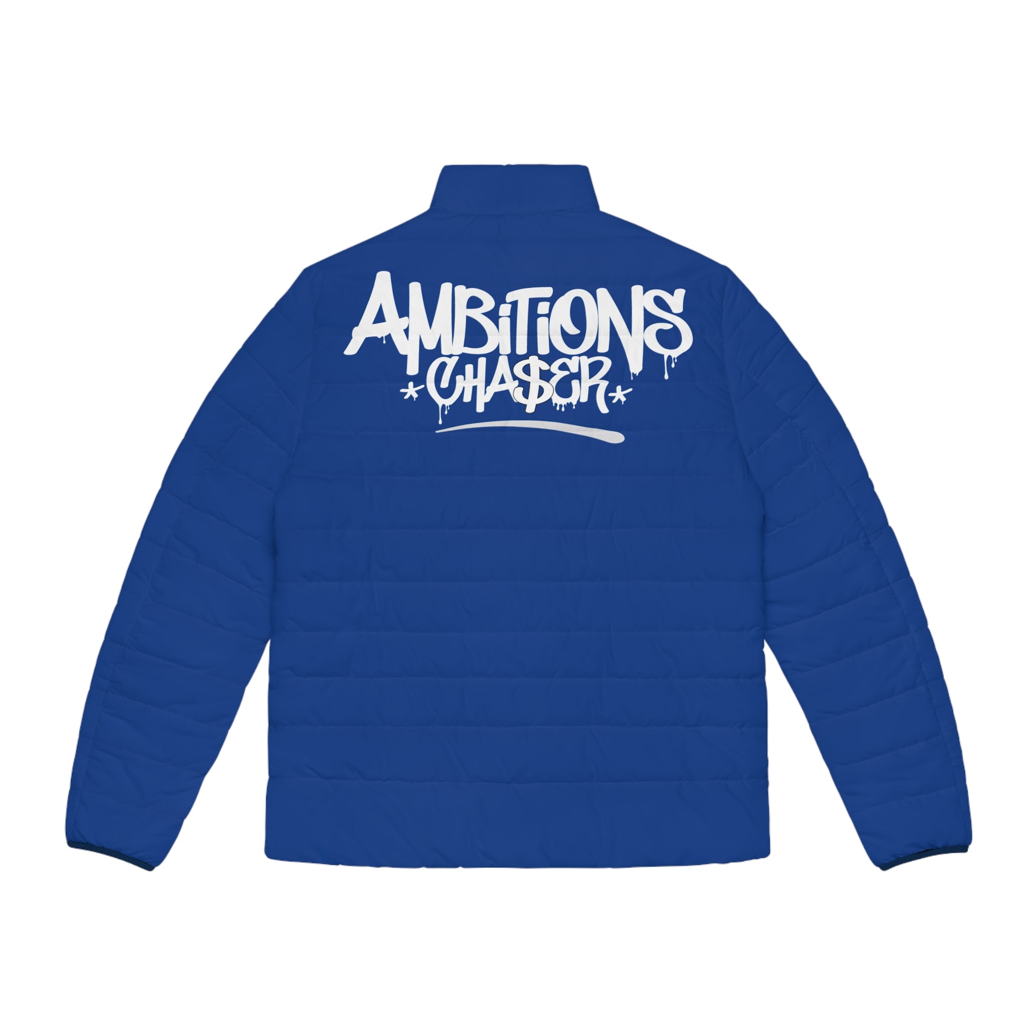 Men's Puffer Jacket - Icy Cold Ambitions CHA$ER Get Up & Go Get It