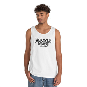 Ambitious Chaser Unisex Heavy Cotton Tank Top - Perfect for Summer, Gym Wear, Motivational Gift, Casual Wear, Celebrations
