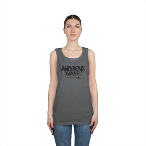 Ambitious Chaser Unisex Heavy Cotton Tank Top - Perfect for Summer, Gym Wear, Motivational Gift, Casual Wear, Celebrations
