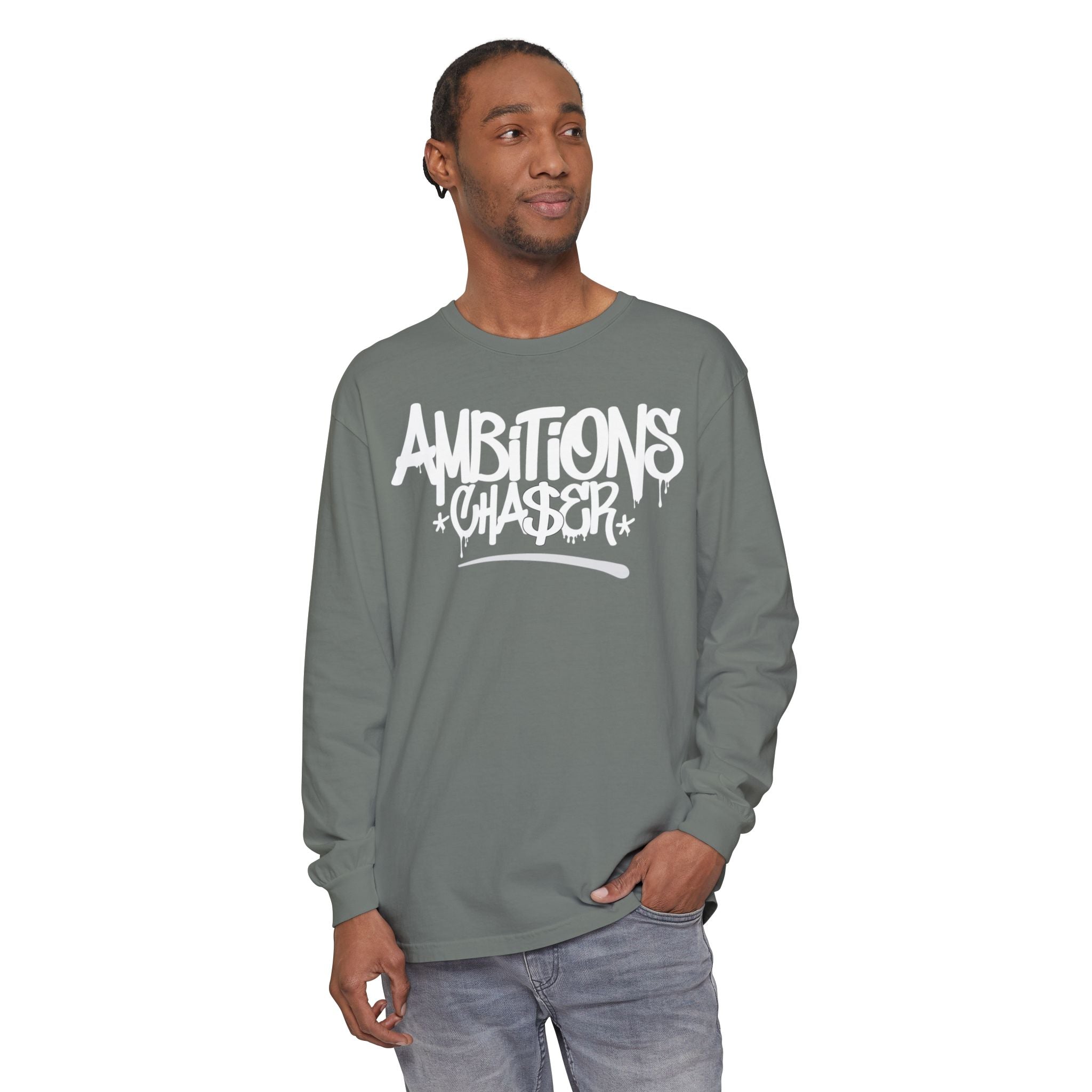 Long Sleeve T-Shirt Ambitions CHA$ER Get Up & Go Get It