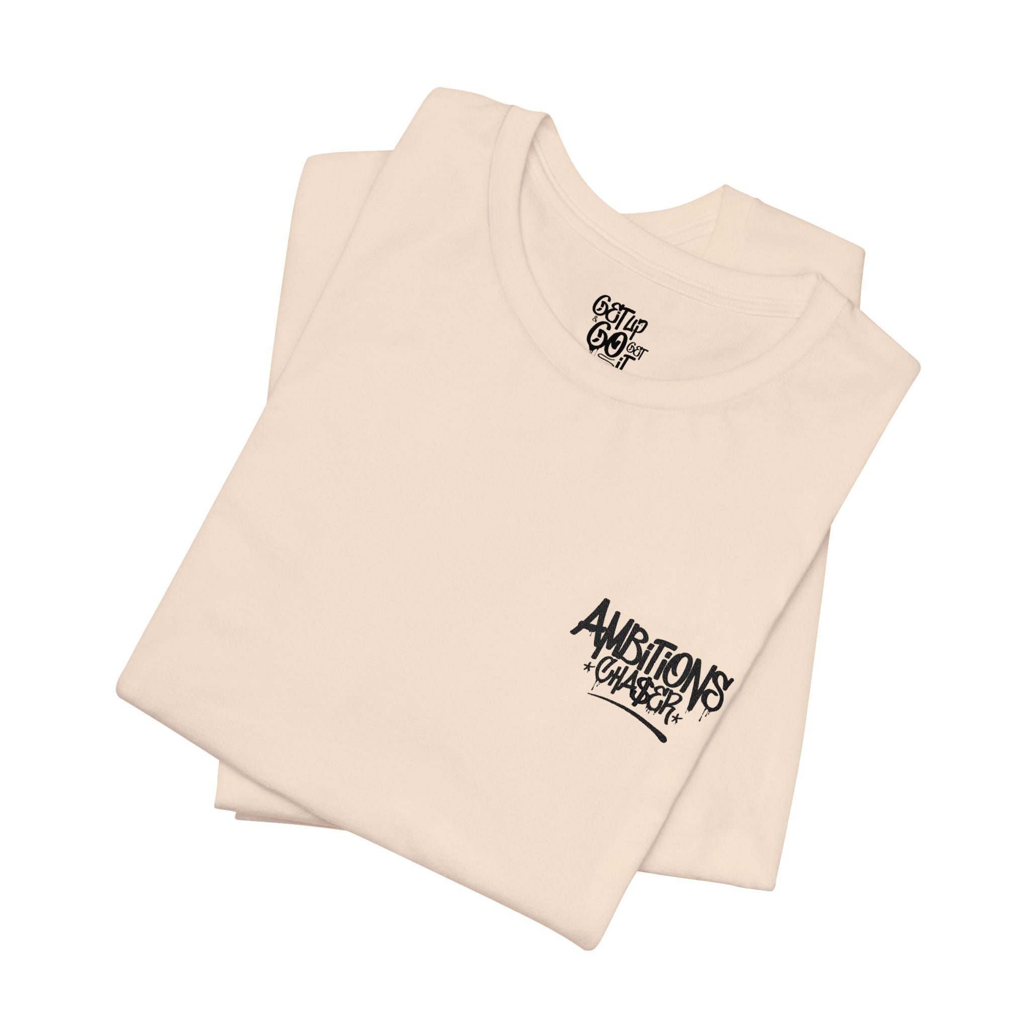 Embroidered Short Sleeve Tee - CHA$ER Logo - Get Up & Go Get It