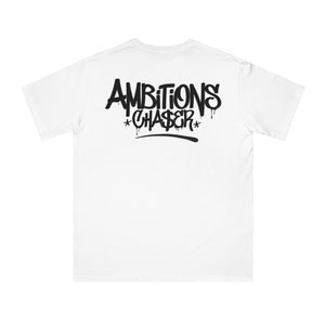 Organic T-Shirt - 100% Eco-Friendly Ambitions CHA$ER - Back Side