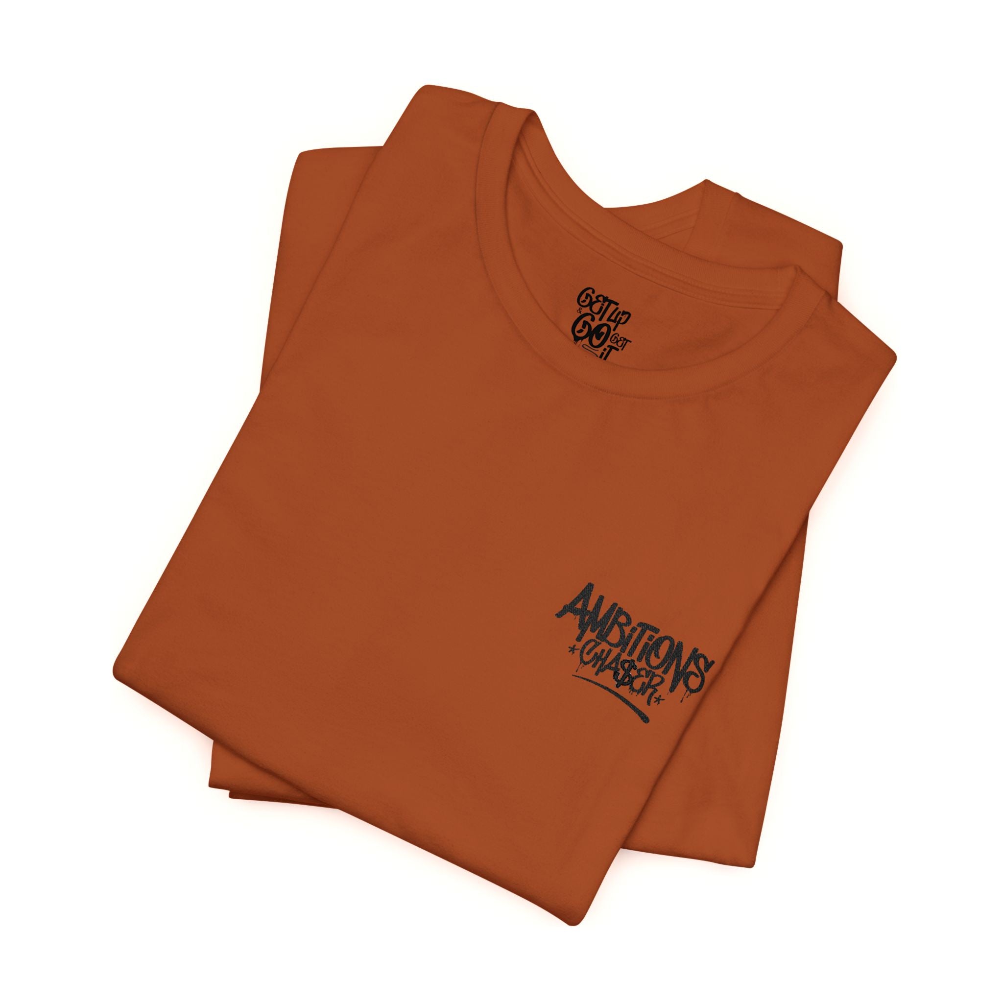 Embroidered Short Sleeve Tee - CHA$ER Logo - Get Up & Go Get It