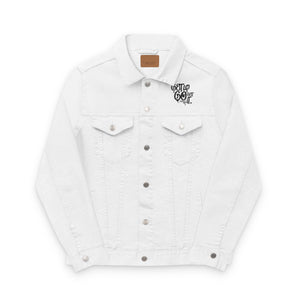 Denim Jacket (Embroidered Bold New Denim Ambitions CHA$ER Get Up & Go Get It)