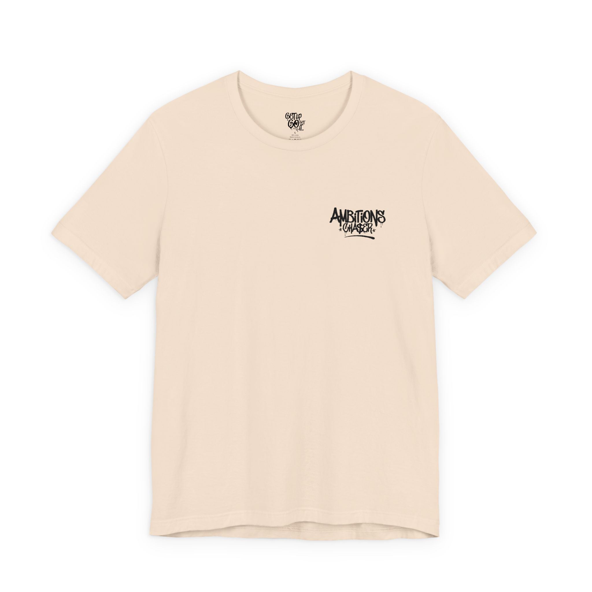 Embroidered Short Sleeve Tee - CHA$ER Logo - Get Up & Go Get It