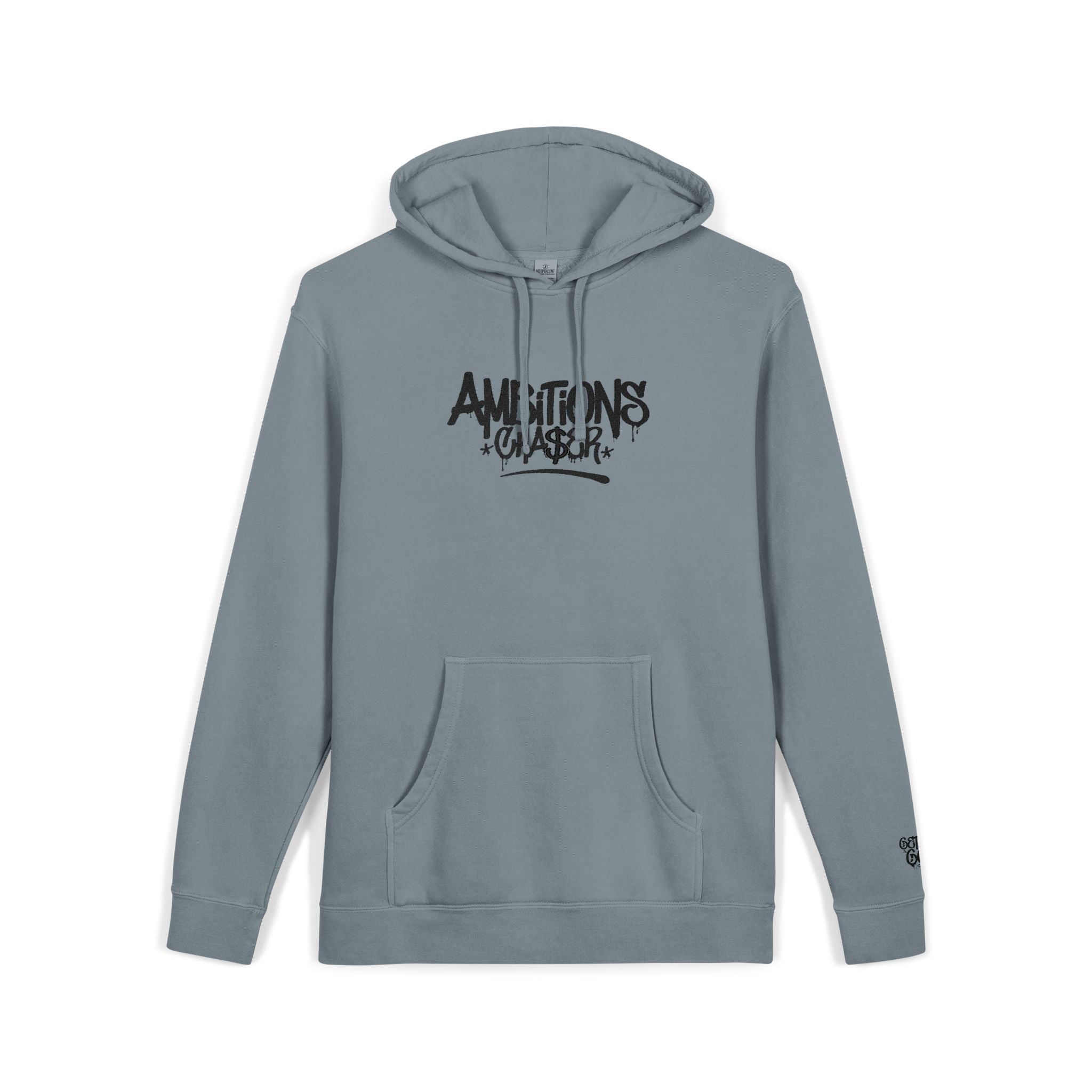Embroidered Hoodie - Ambitions CHA$ER Logo, Get Up & Go Get It
