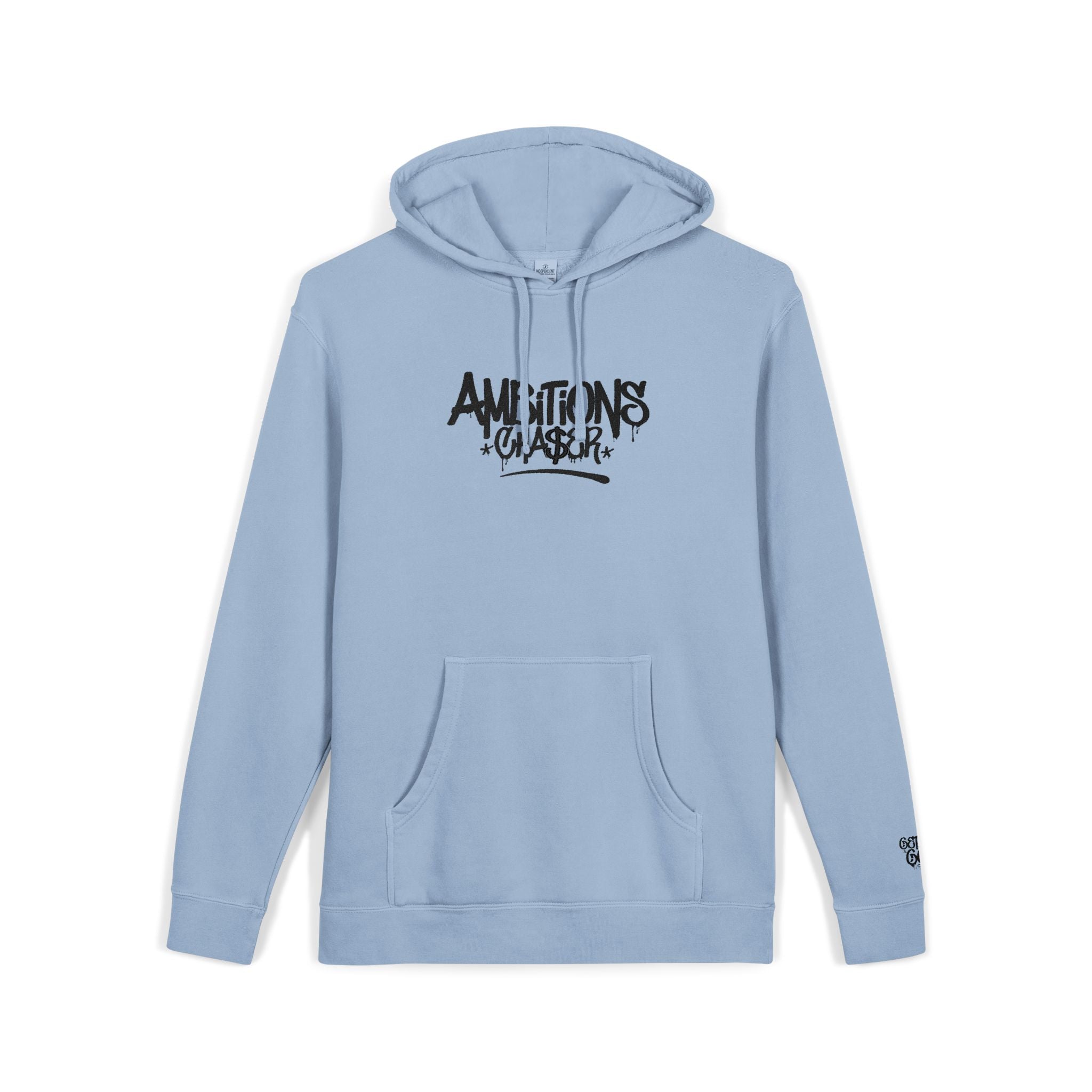 Embroidered Hoodie - Ambitions CHA$ER Logo, Get Up & Go Get It