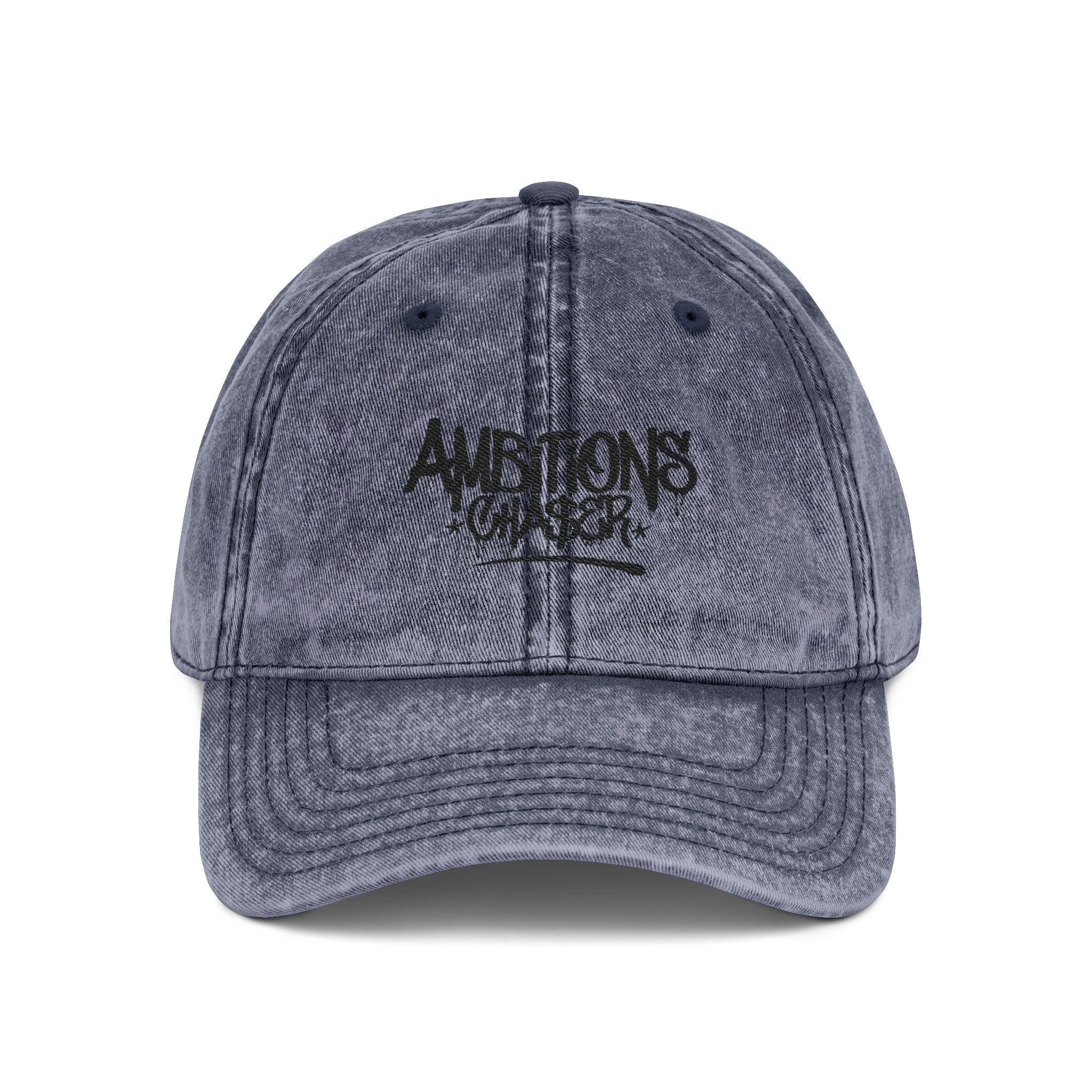 Embroidered Cap - Vintage Washed Ambitions CHA$ER Get Up & Go Get It
