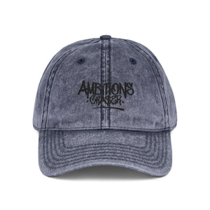 Embroidered Cap - Vintage Washed Ambitions CHA$ER Get Up & Go Get It