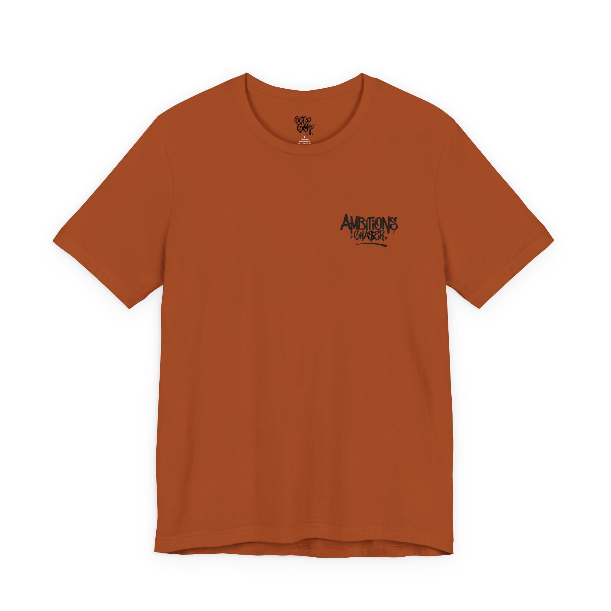 Embroidered Short Sleeve Tee - CHA$ER Logo - Get Up & Go Get It