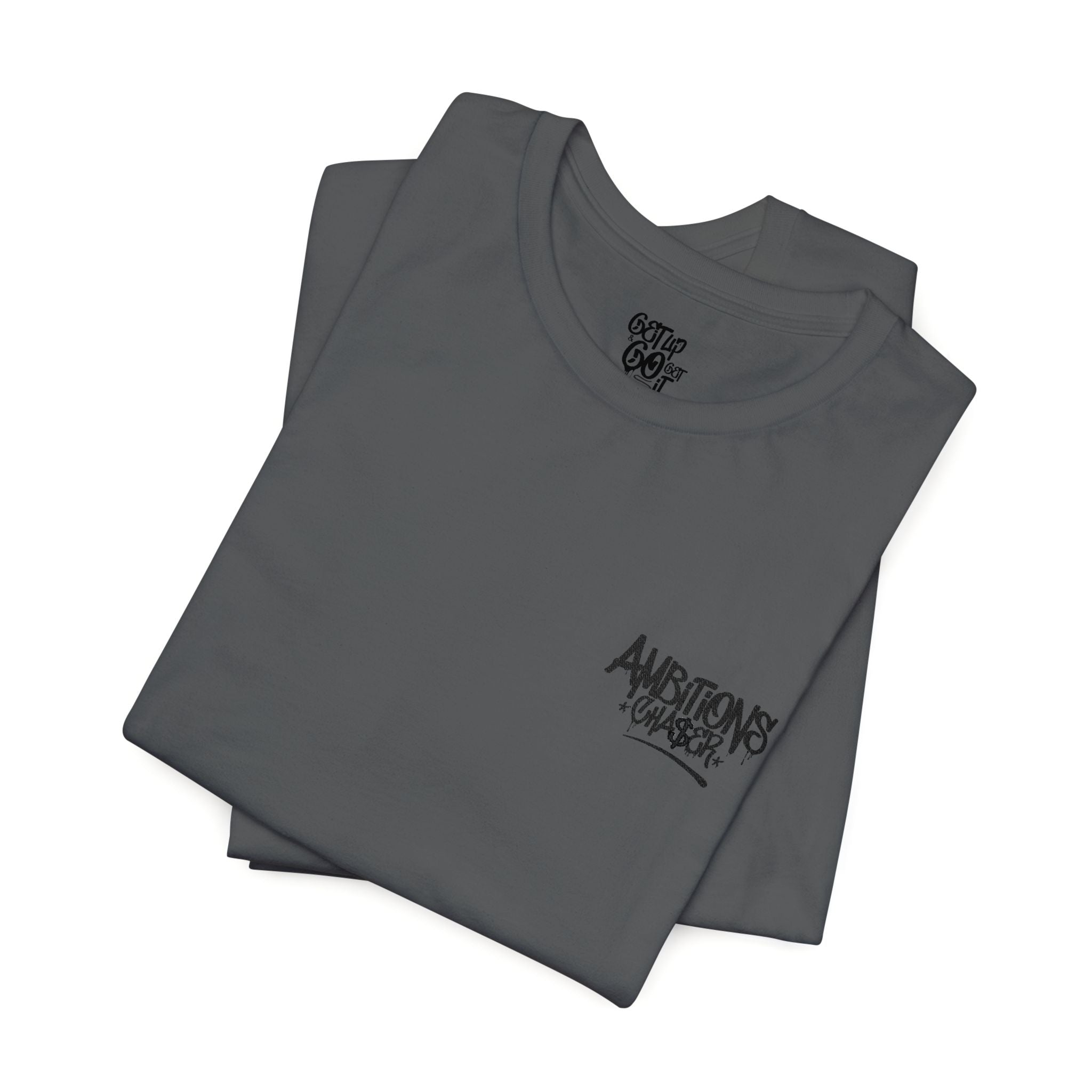 Embroidered Short Sleeve Tee - CHA$ER Logo - Get Up & Go Get It