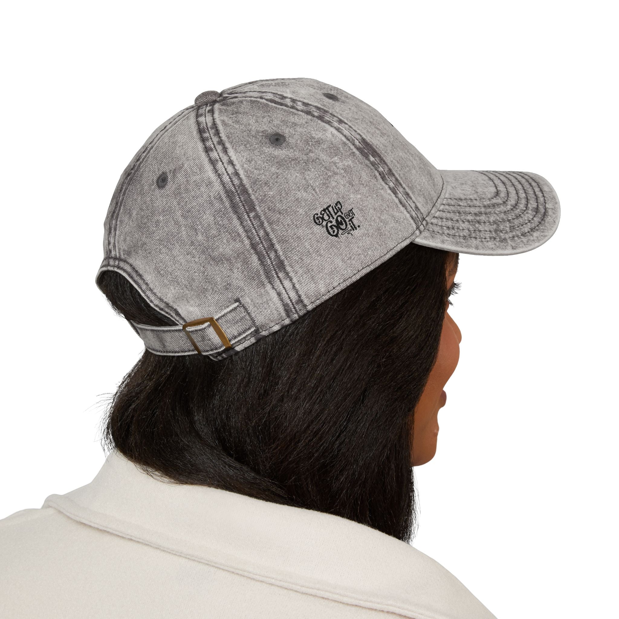 Embroidered Cap - Vintage Washed Ambitions CHA$ER Get Up & Go Get It