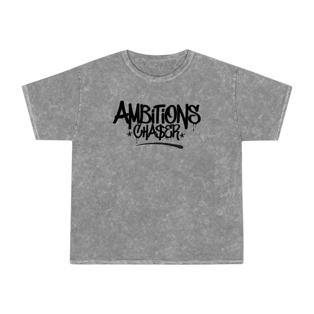 Mineral Wash T-Shirt Ambitions CHA$ER Logo Vintage Look