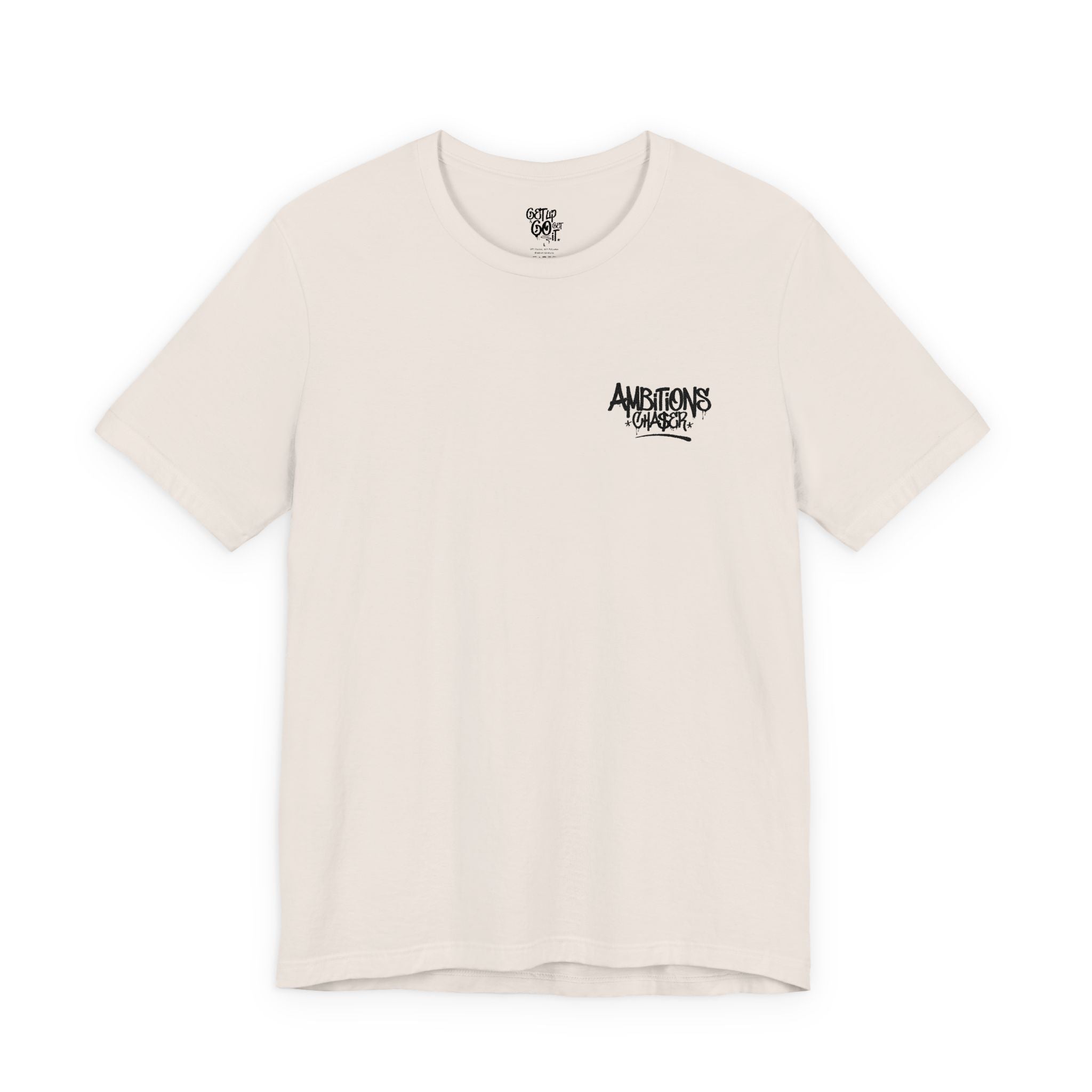Embroidered Short Sleeve Tee - CHA$ER Logo - Get Up & Go Get It