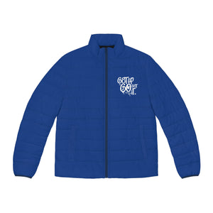 Men's Puffer Jacket - Icy Cold Ambitions CHA$ER Get Up & Go Get It
