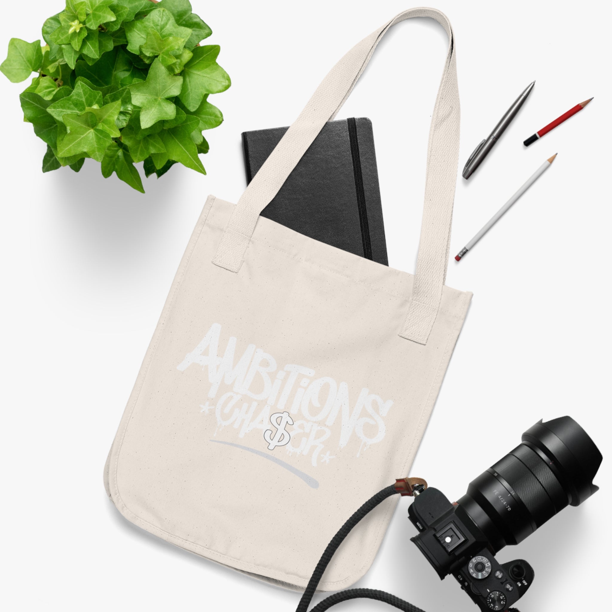 Canvas Tote Bag - Ambitions CHA$ER Save the Turtles Design