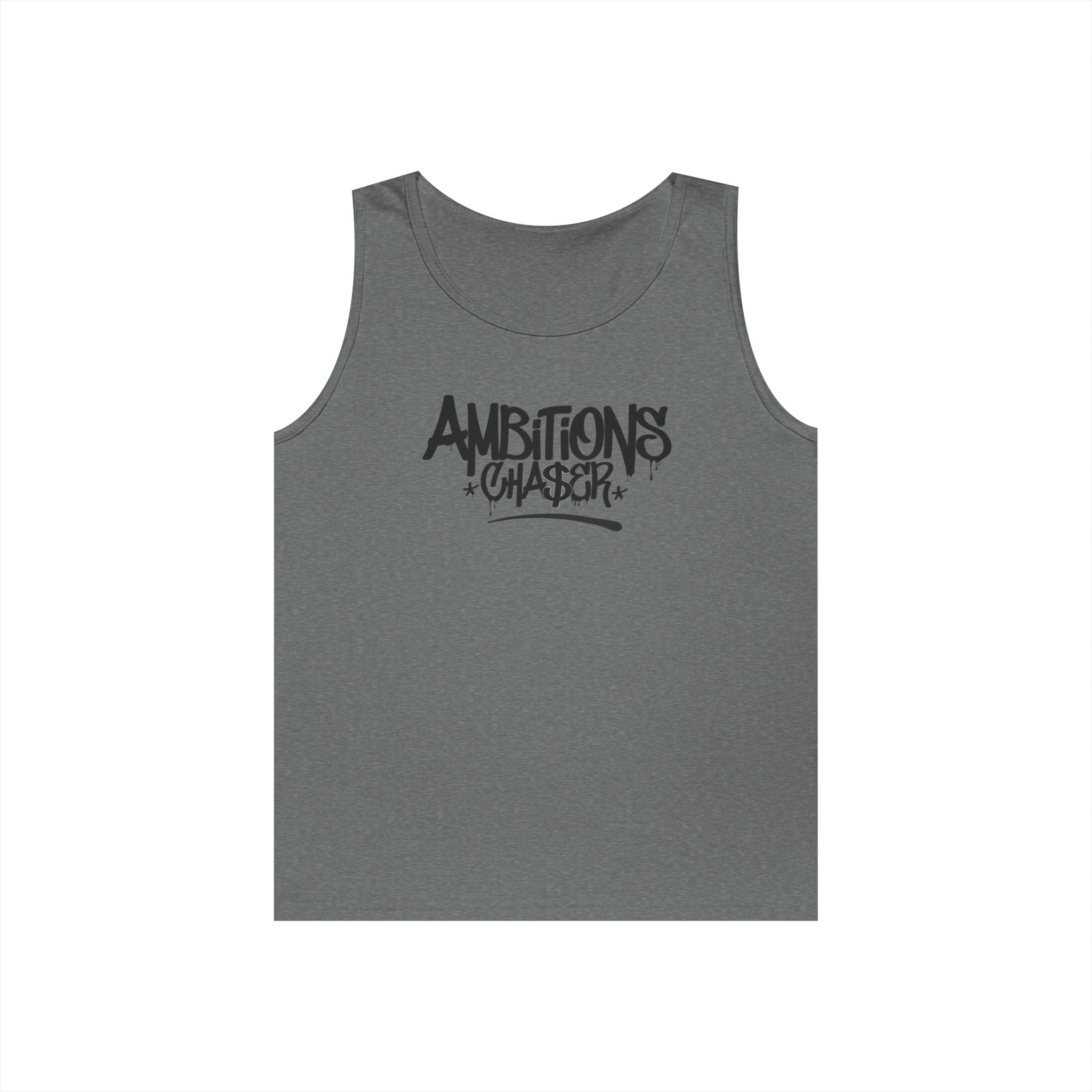 Ambitious Chaser Unisex Heavy Cotton Tank Top - Perfect for Summer, Gym Wear, Motivational Gift, Casual Wear, Celebrations