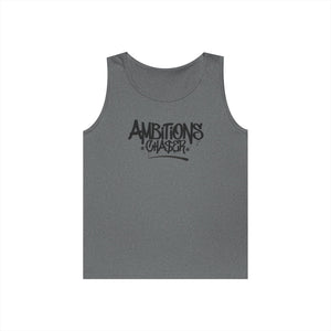 Ambitious Chaser Unisex Heavy Cotton Tank Top - Perfect for Summer, Gym Wear, Motivational Gift, Casual Wear, Celebrations