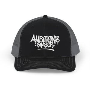 Embroidered Trucker Cap: Ambitions CHA$ER Design