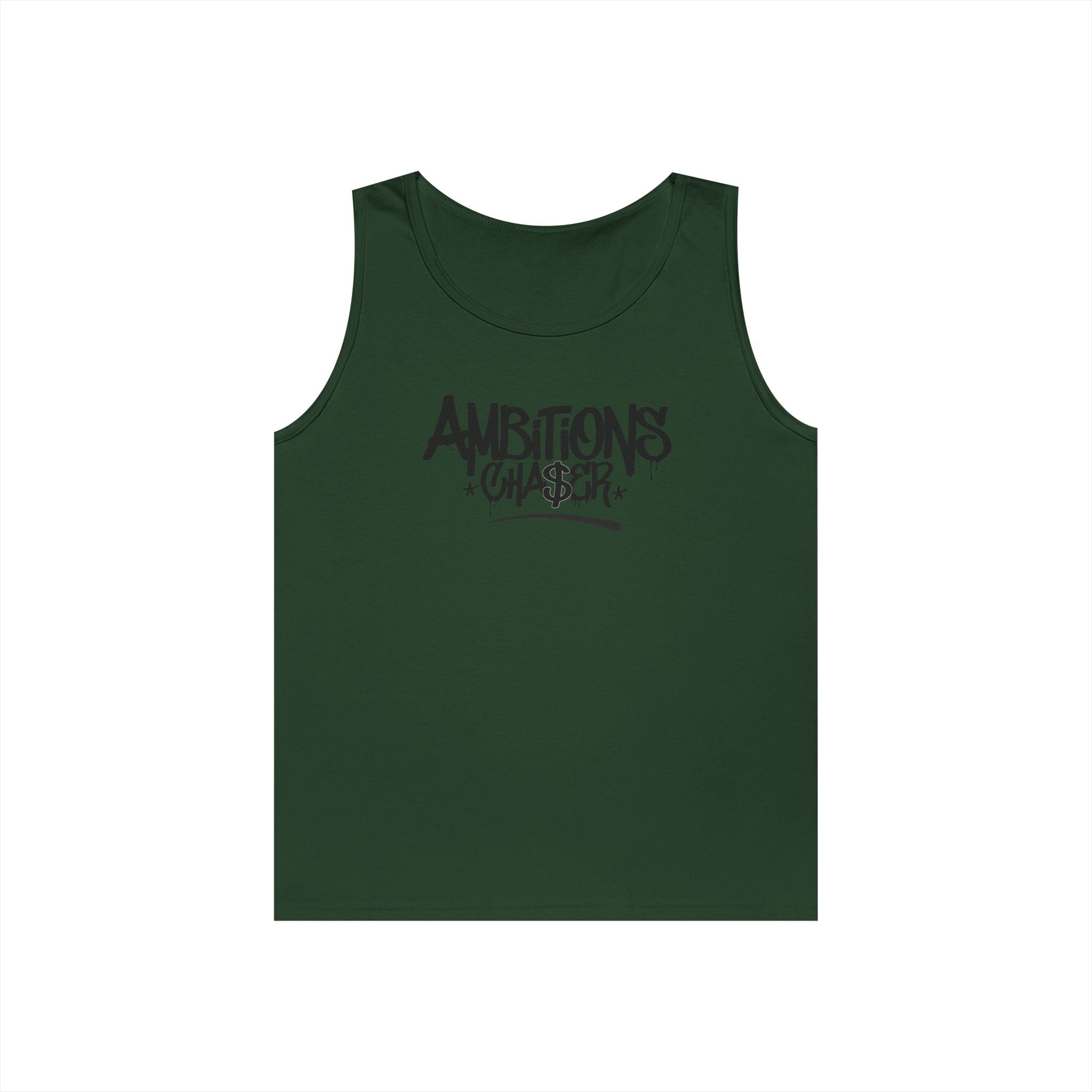 Ambitious Chaser Unisex Heavy Cotton Tank Top - Perfect for Summer, Gym Wear, Motivational Gift, Casual Wear, Celebrations