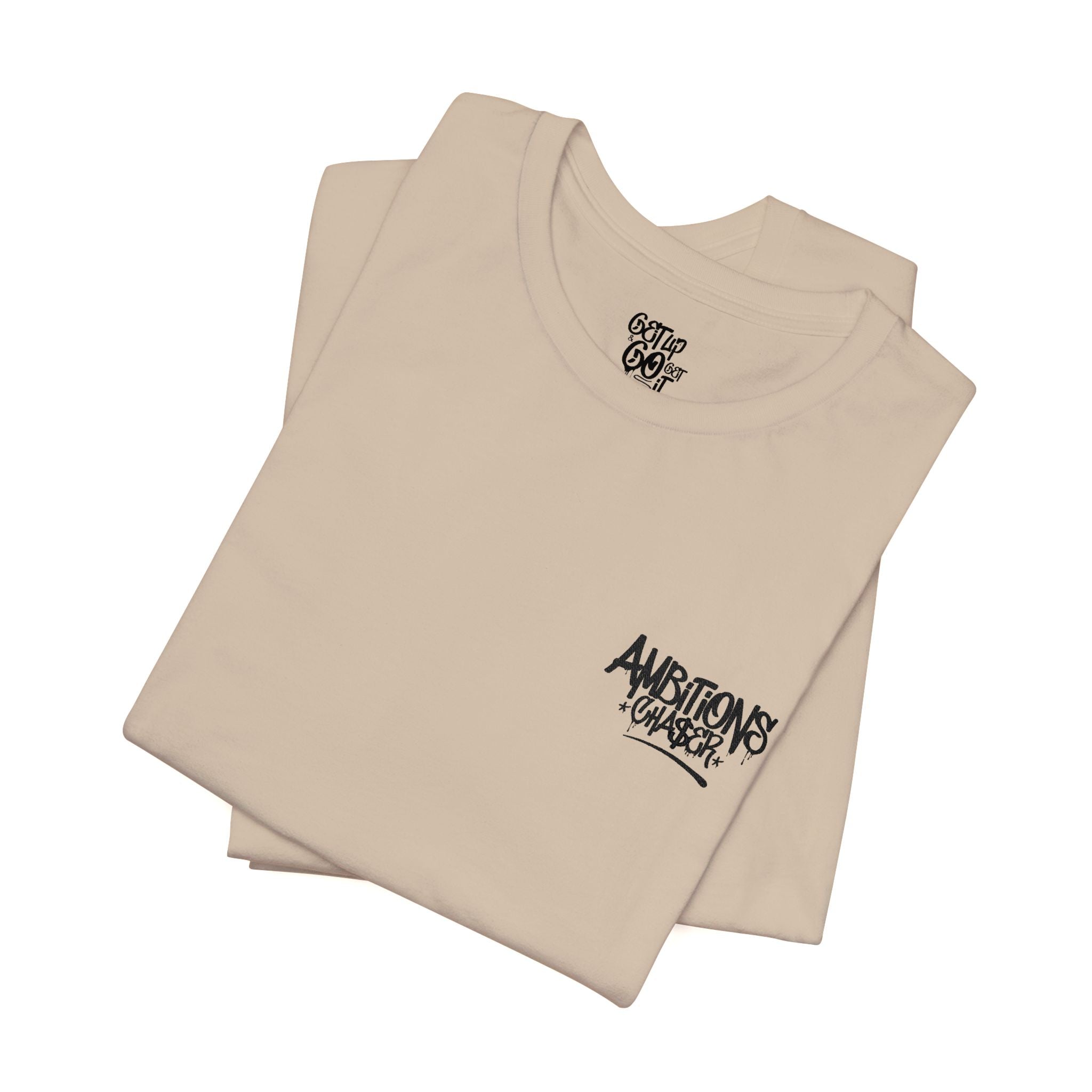 Embroidered Short Sleeve Tee - CHA$ER Logo - Get Up & Go Get It