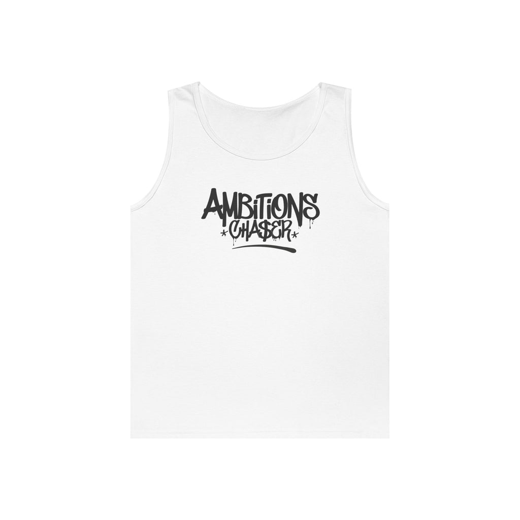 Ambitious Chaser Unisex Heavy Cotton Tank Top - Perfect for Summer, Gym Wear, Motivational Gift, Casual Wear, Celebrations