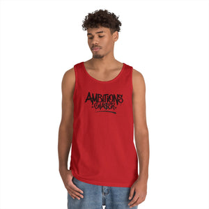 Ambitious Chaser Unisex Heavy Cotton Tank Top - Perfect for Summer, Gym Wear, Motivational Gift, Casual Wear, Celebrations