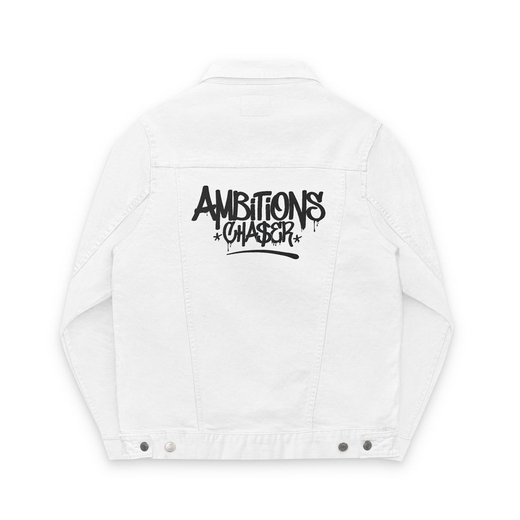 Denim Jacket (Embroidered Bold New Denim Ambitions CHA$ER Get Up & Go Get It)