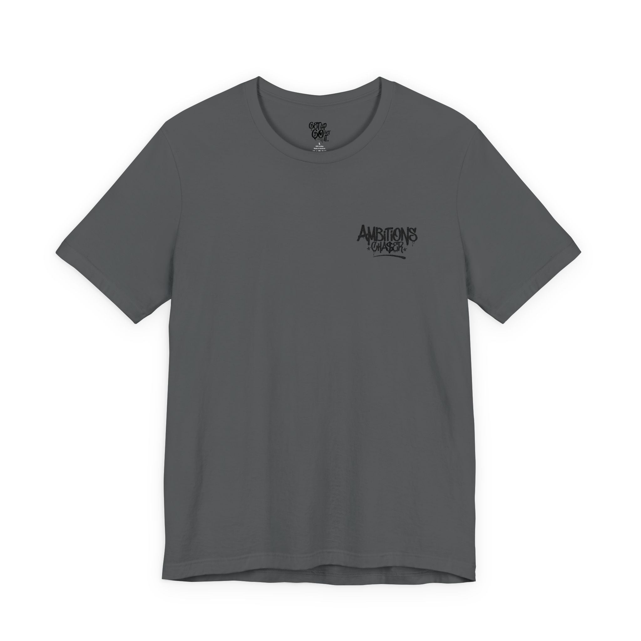 Embroidered Short Sleeve Tee - CHA$ER Logo - Get Up & Go Get It