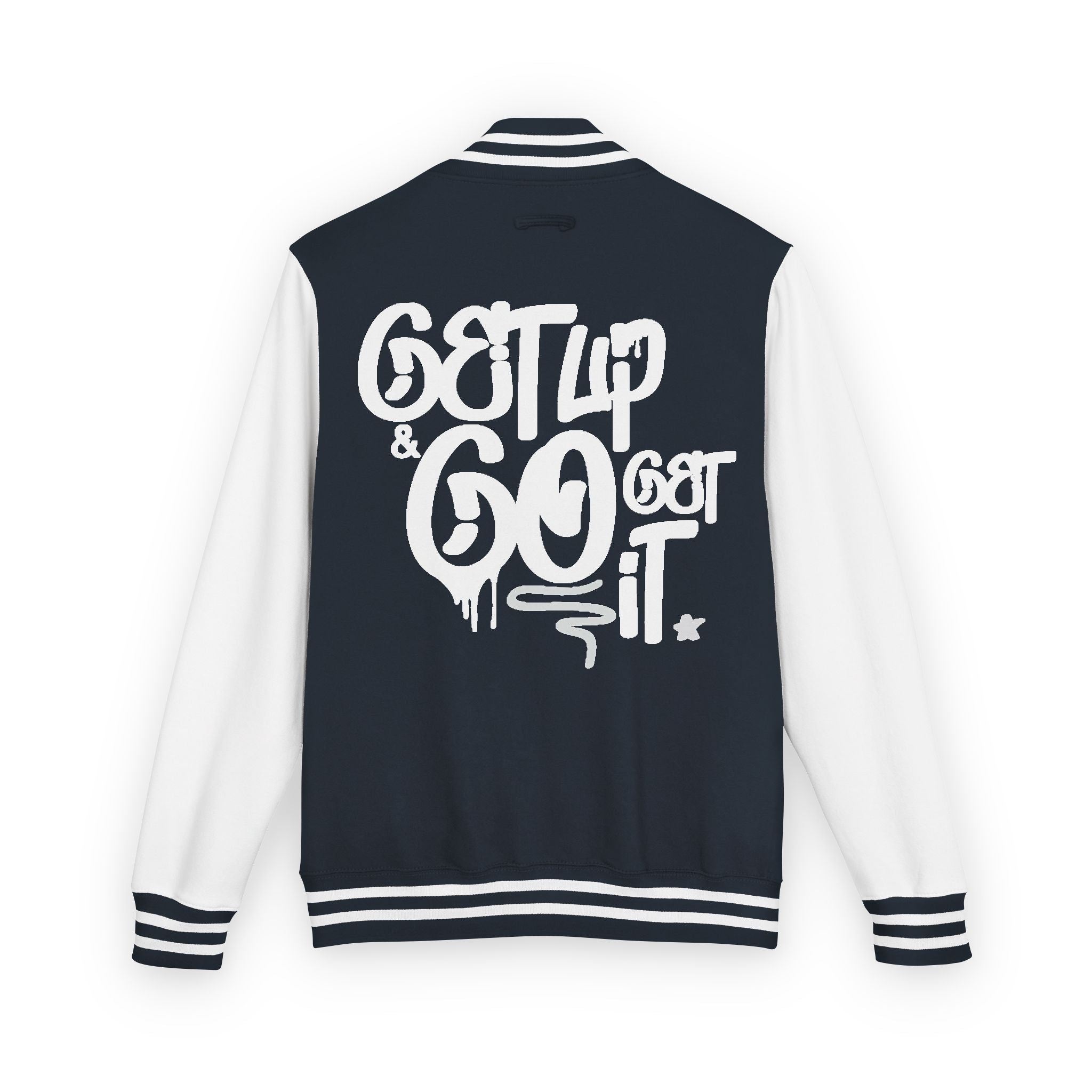 Varsity Jacket Letterman Jacket Ambitions CHA$ER Get Up & Go Get It Unisex Heavyweight