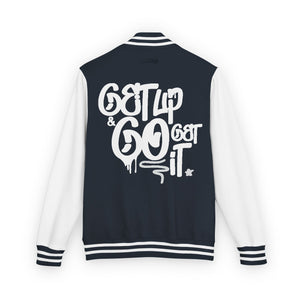 Varsity Jacket Letterman Jacket Ambitions CHA$ER Get Up & Go Get It Unisex Heavyweight