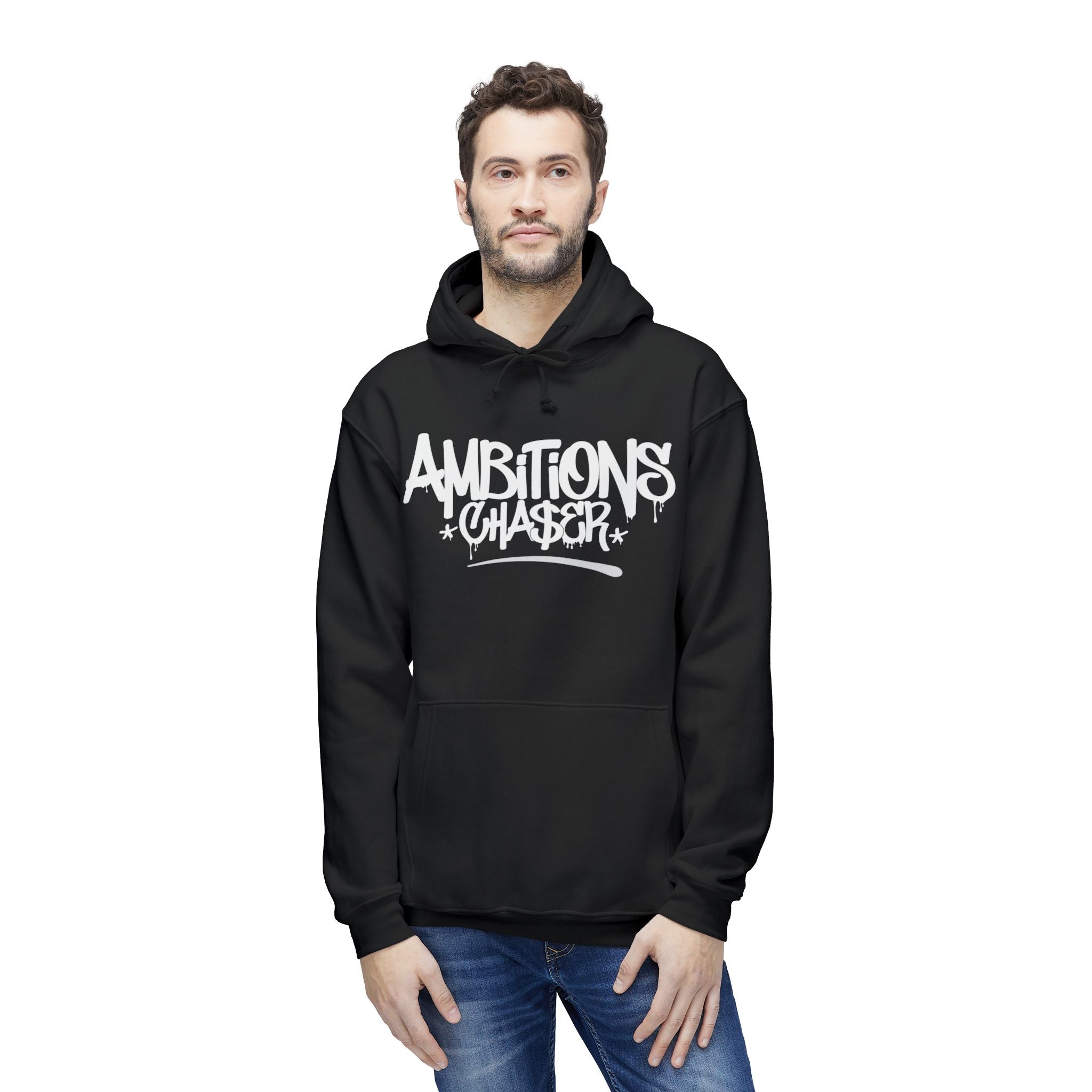 Unisex Hooded Sweatshirt - Ambitions CHA$ER Heavy Weight Premium Apparel - Made in USA