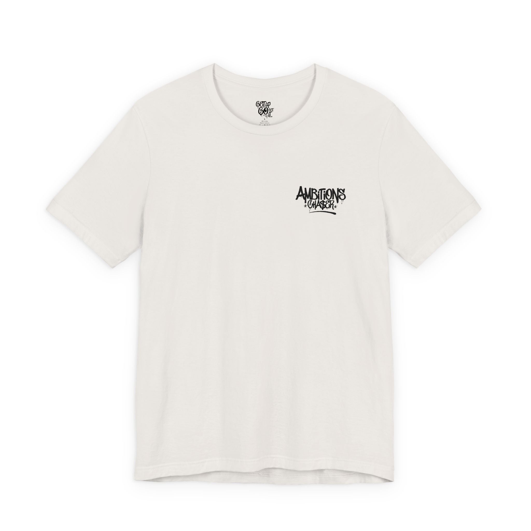 Embroidered Short Sleeve Tee - CHA$ER Logo - Get Up & Go Get It