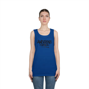 Ambitious Chaser Unisex Heavy Cotton Tank Top - Perfect for Summer, Gym Wear, Motivational Gift, Casual Wear, Celebrations