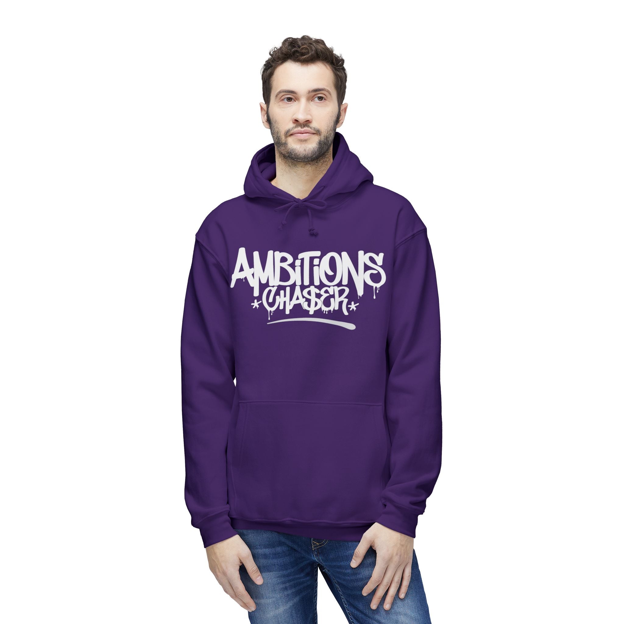 Unisex Hooded Sweatshirt - Ambitions CHA$ER Heavy Weight Premium Apparel - Made in USA