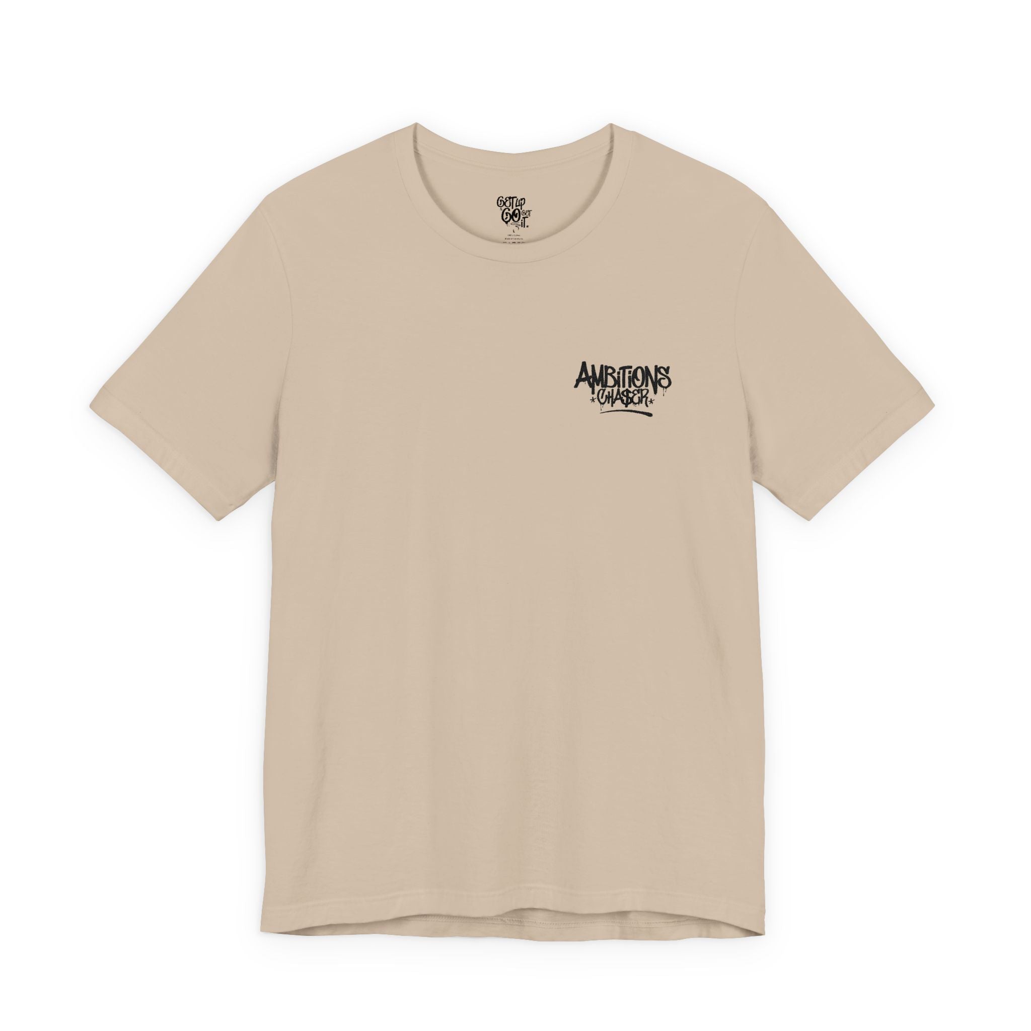 Embroidered Short Sleeve Tee - CHA$ER Logo - Get Up & Go Get It