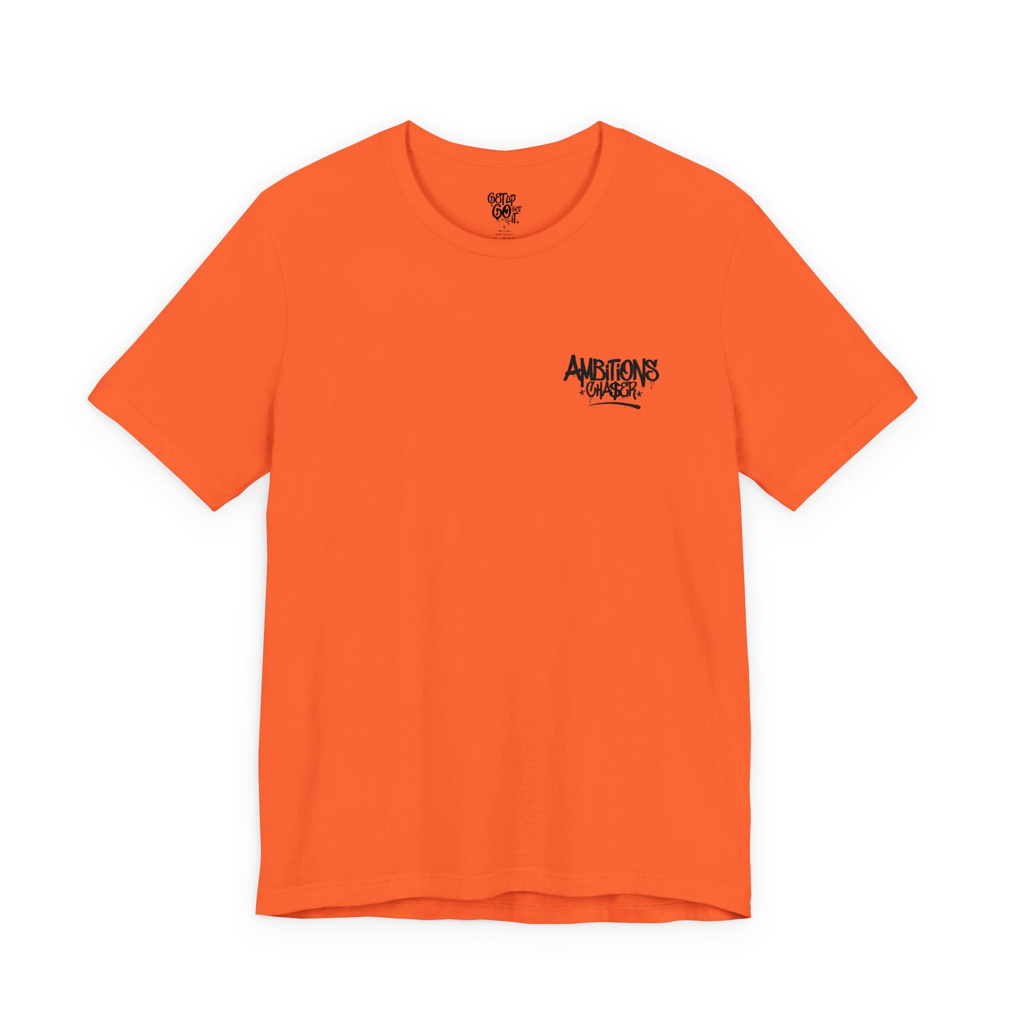 Embroidered Short Sleeve Tee - CHA$ER Logo - Get Up & Go Get It
