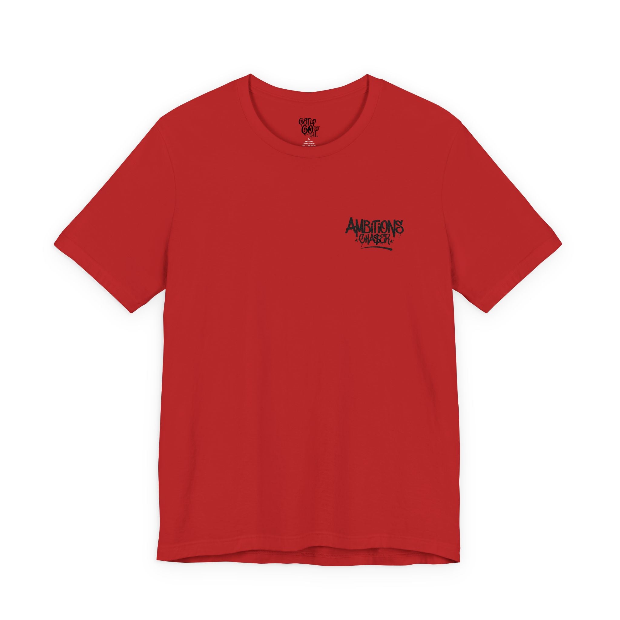 Embroidered Short Sleeve Tee - CHA$ER Logo - Get Up & Go Get It