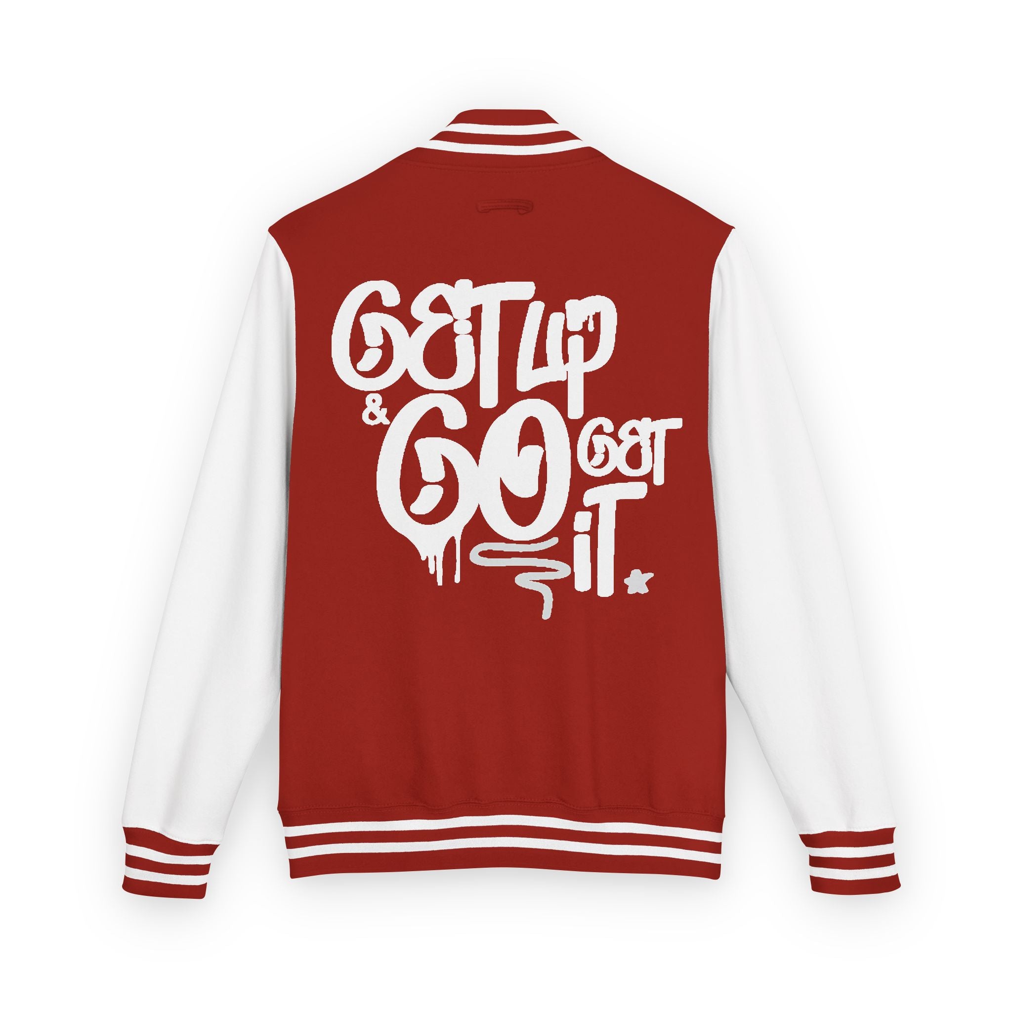 Varsity Jacket Letterman Jacket Ambitions CHA$ER Get Up & Go Get It Unisex Heavyweight