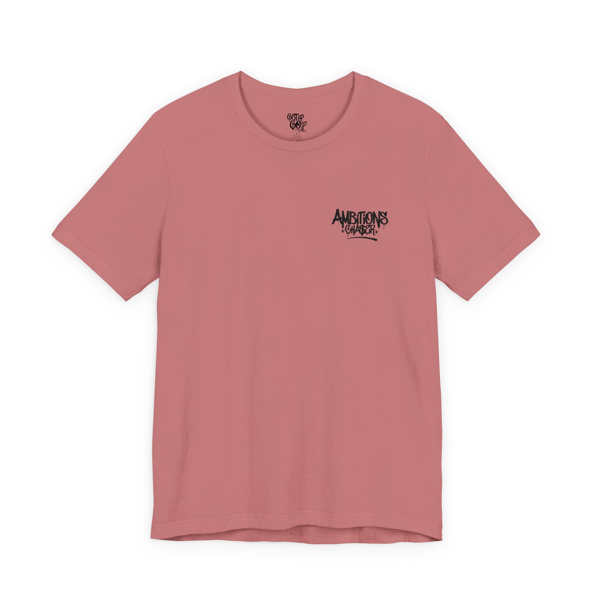 Embroidered Short Sleeve Tee - CHA$ER Logo - Get Up & Go Get It