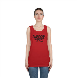Ambitious Chaser Unisex Heavy Cotton Tank Top - Perfect for Summer, Gym Wear, Motivational Gift, Casual Wear, Celebrations