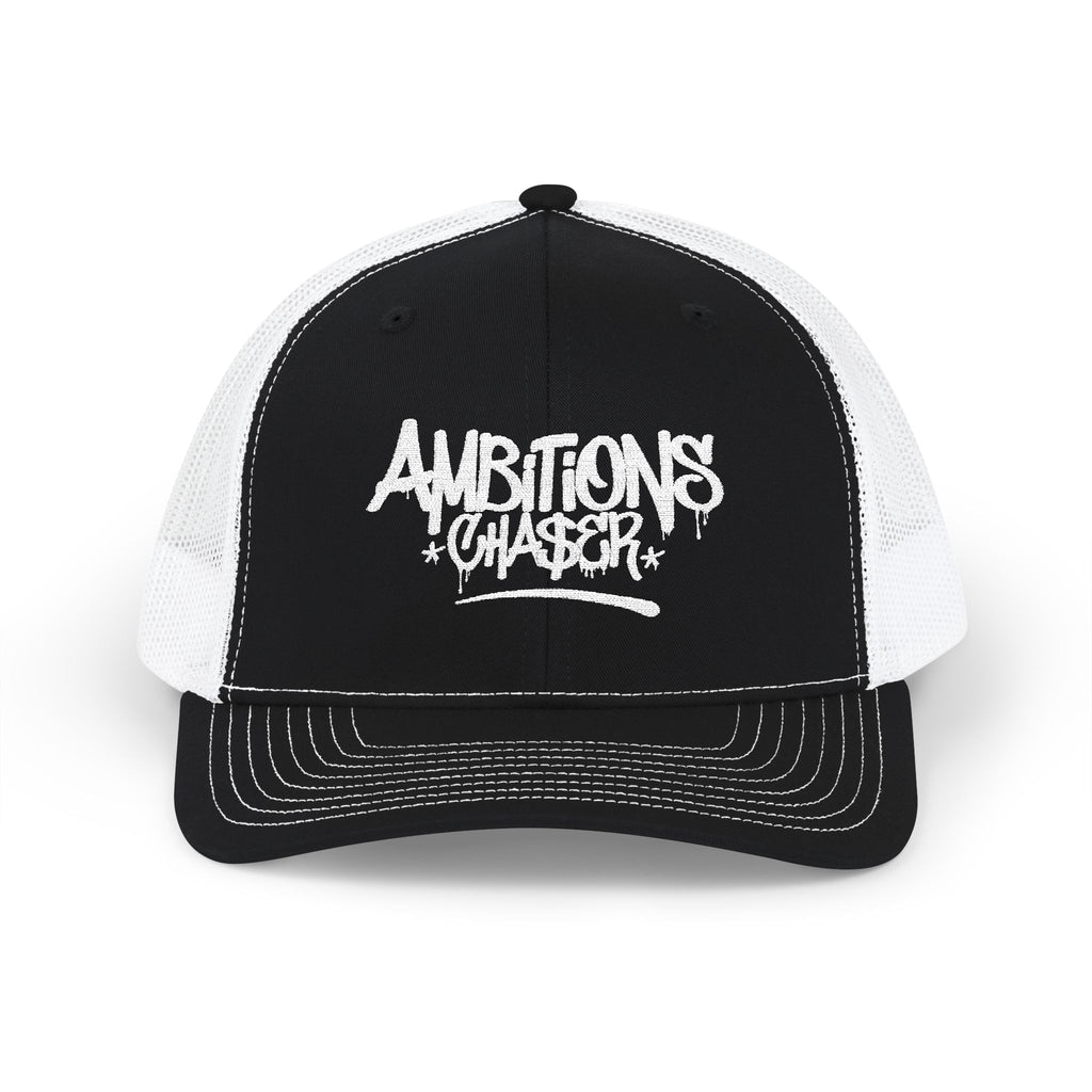 Embroidered Trucker Cap: Ambitions CHA$ER Design