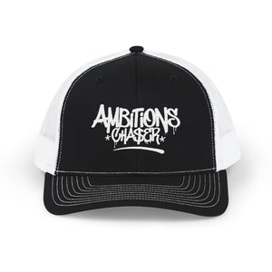 Embroidered Trucker Cap: Ambitions CHA$ER Design