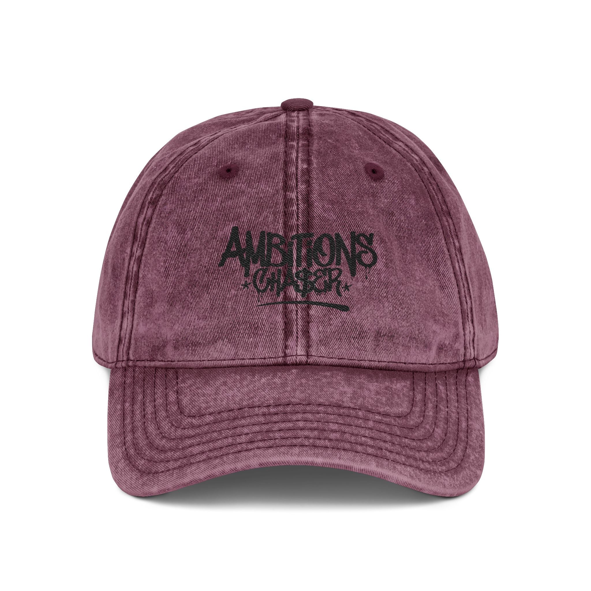 Embroidered Cap - Vintage Washed Ambitions CHA$ER Get Up & Go Get It