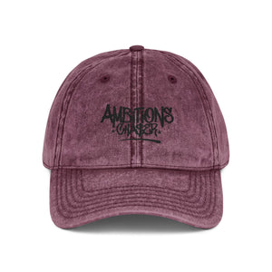Embroidered Cap - Vintage Washed Ambitions CHA$ER Get Up & Go Get It