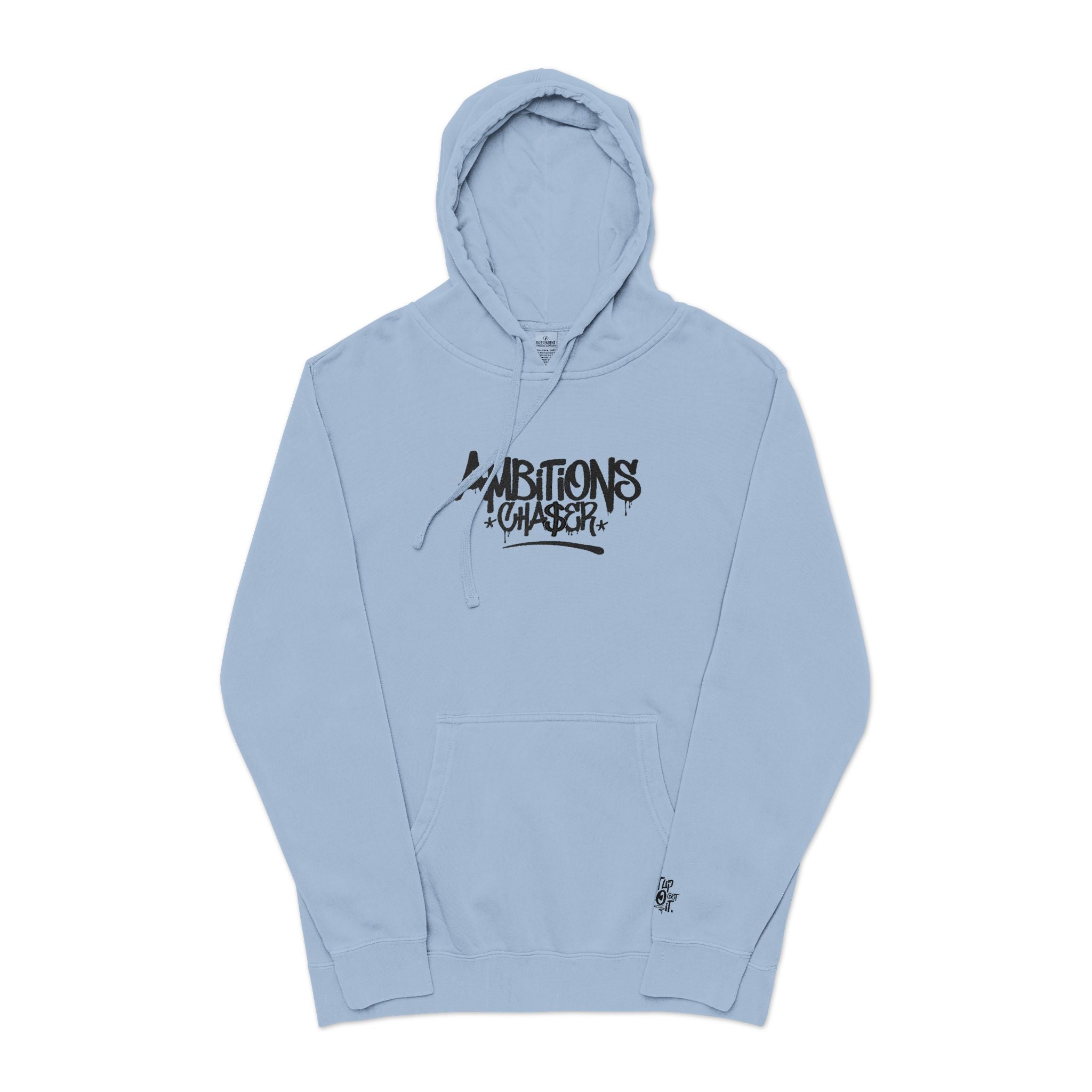 Embroidered Hoodie - Ambitions CHA$ER Logo, Get Up & Go Get It