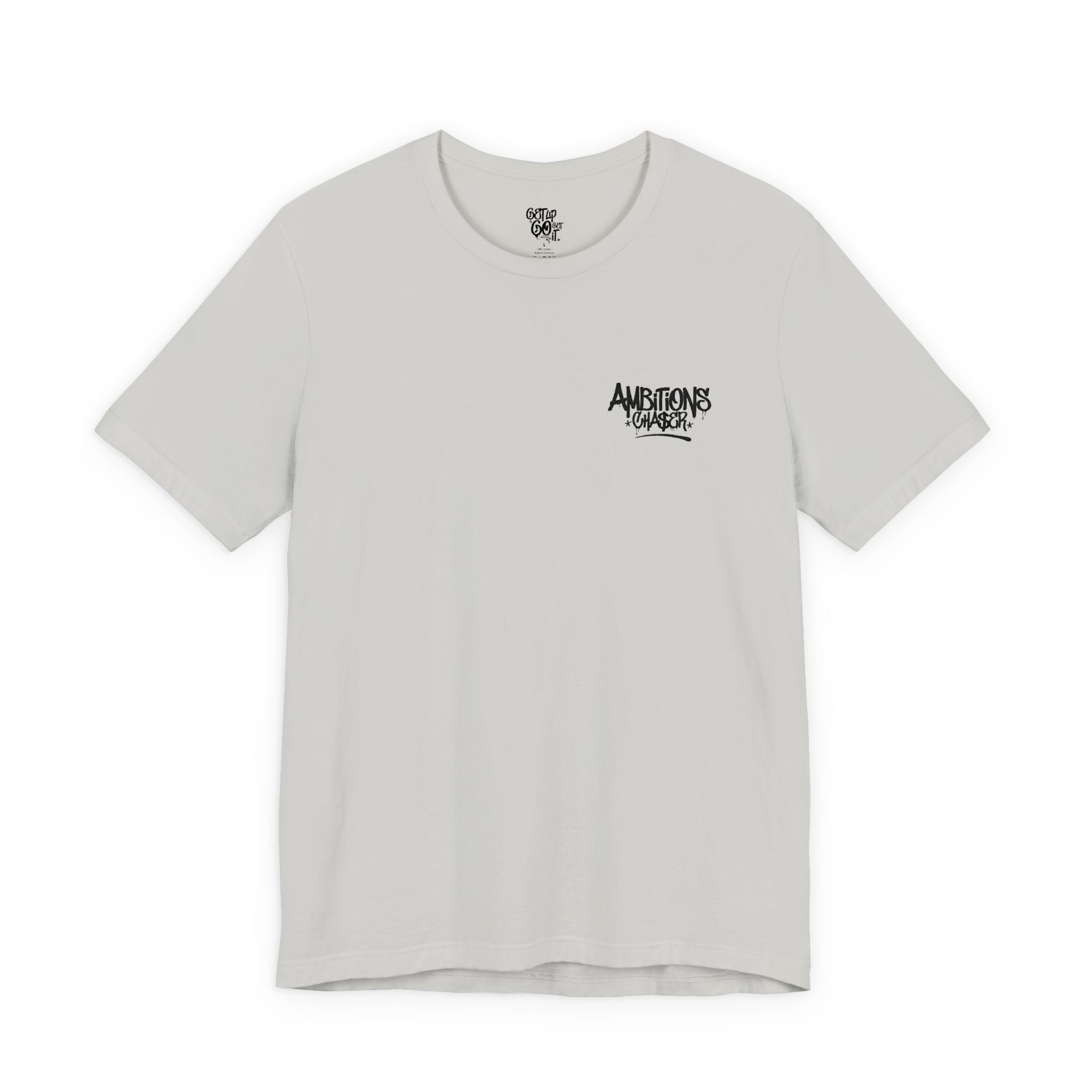 Embroidered Short Sleeve Tee - CHA$ER Logo - Get Up & Go Get It