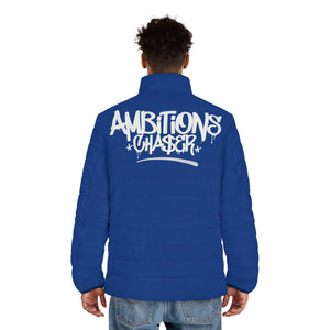 Men's Puffer Jacket - Icy Cold Ambitions CHA$ER Get Up & Go Get It